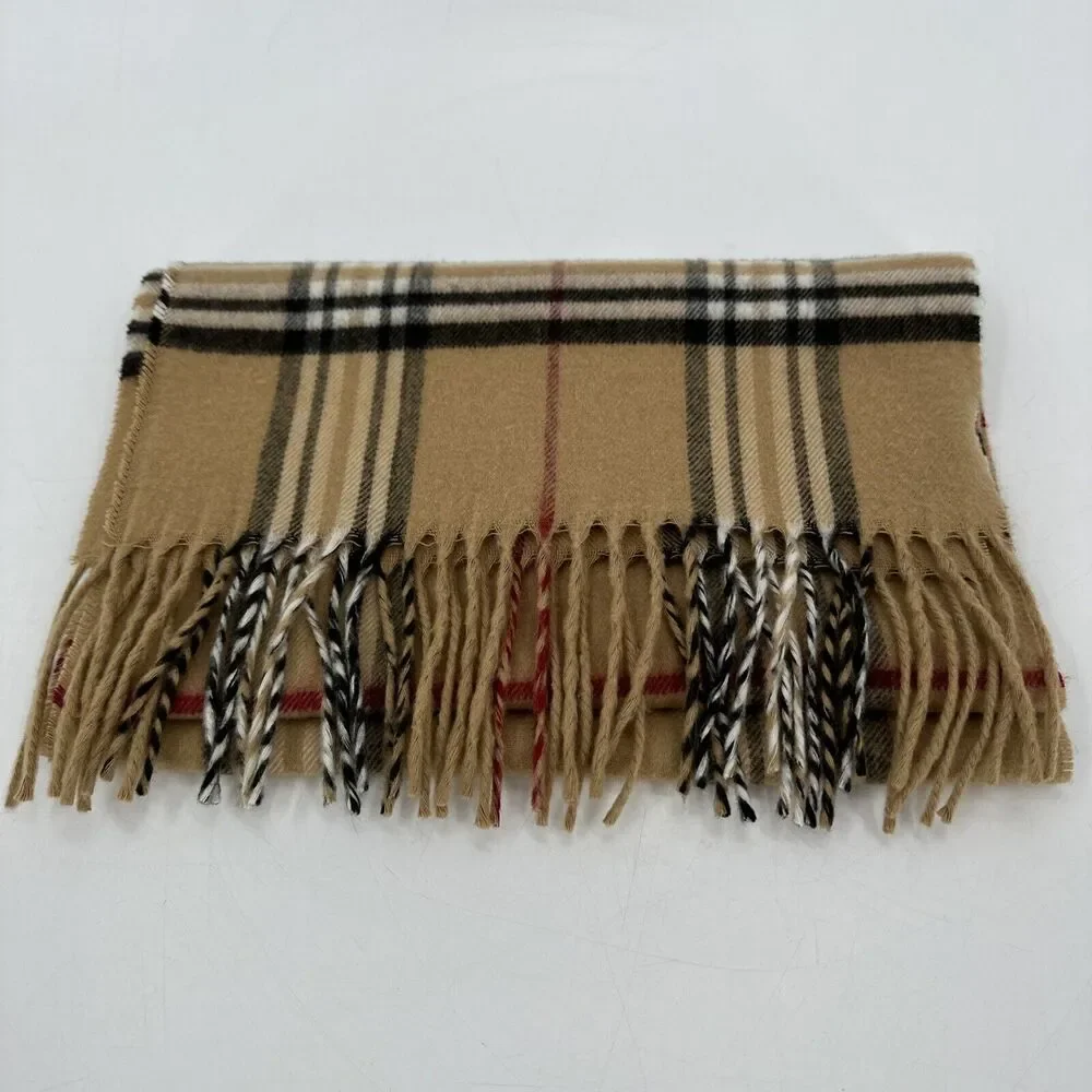 Womens Plaid Scarf Tan Black‎ Red 53